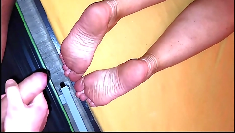 Amateur foot fetish with my stepmother and licking