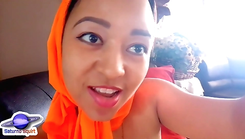 Hairy brunette with hairy pussy plays with her hair