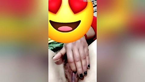 Ebony desi in black dress masturbates in solo scene