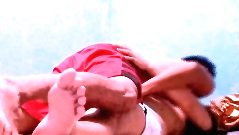 Indian milf in lingerie and stockings is naked in bathroom