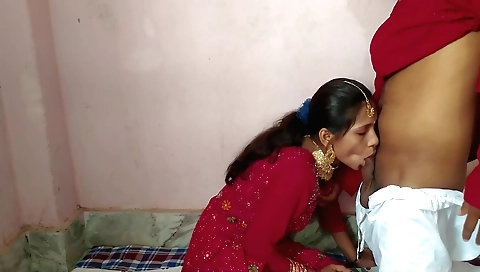 Brunette with natural tits is getting fucked in a deepthroat