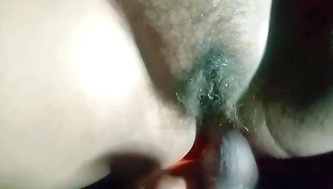 Amateur stepsister-in-law video shows her hairy pussy