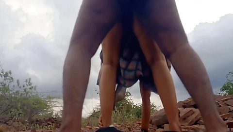 Indian teen gets fucked in outdoor field in homemade vid
