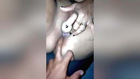 Amature 19+ Lankan wife with small pussy enjoys using toy