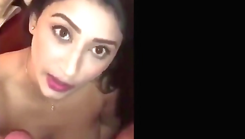Indian girl in a big tits and a black ass fucks in pov