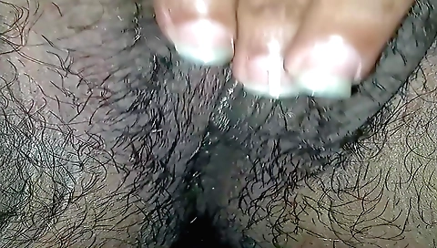 Amateur hairy solo female video with a shaved pussy