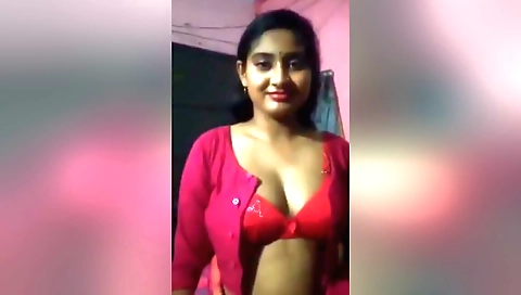 Indian wife gets a blowjob to her husband in a white bikini