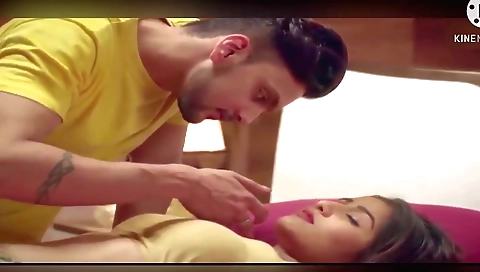 Indian wife with a small face loves to play with a little man