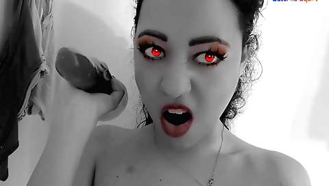I'm fucking a vampire in a hot Halloween sex night
