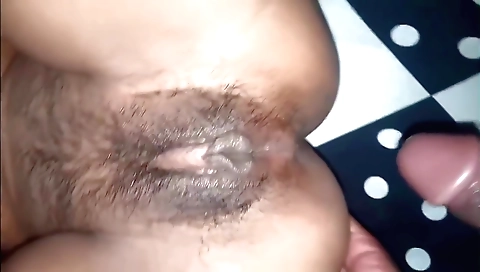 Indian whore fucks and rides dirty man with hairy pussy