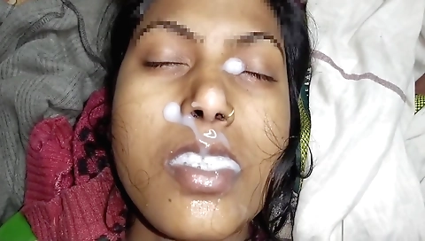 Brunette gets her mouth filled with cum in a hardcore porn scene