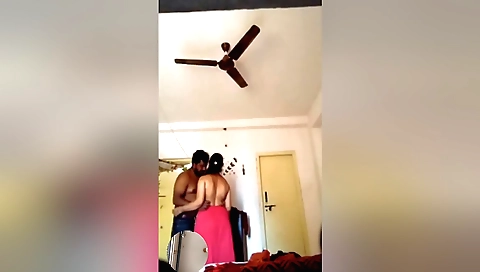 Hot amateur brunette caught in the middle of a hardcore sex