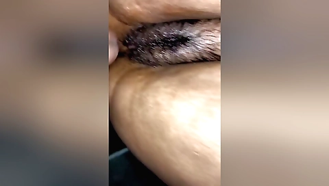 Indian chick 18+ has sexy hairy pussy and her face