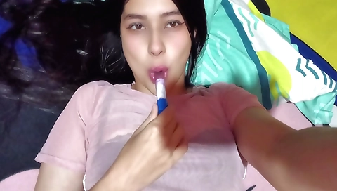 Indian stepsister gets nailed in a homemade solo video