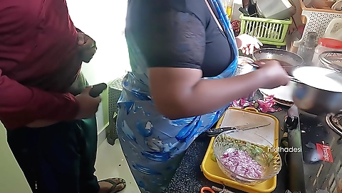 Indian teen in a bikini jerking off in her kitchen