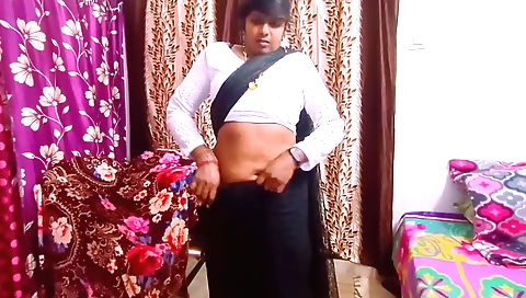 Indian brunette housewife cheating husband on stepfather