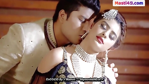 Brunette indian babe sucks and gets fucked from behind