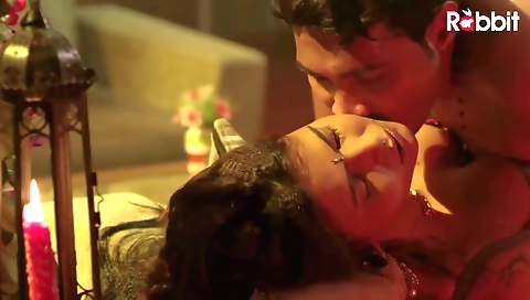 Brunette hottie with beautiful tits likes watching movies