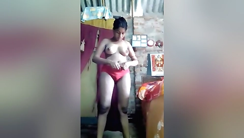 Sexy Indian brunette girl showing her sexy ass and pussy