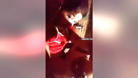 Indian girl in a sexy dress is fucked in her pussy