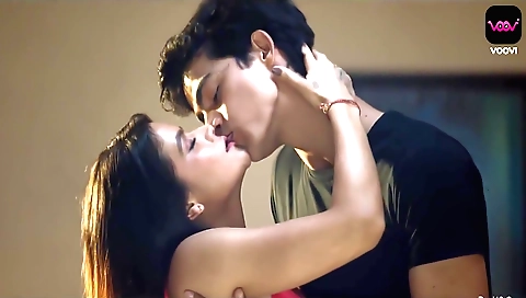 Brunette and guy are having a hot blowjob and fuck session