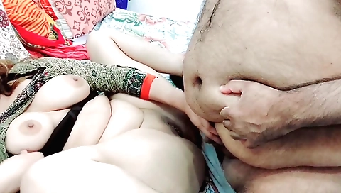 Busty brunette with a sexy bra panty in the webcam