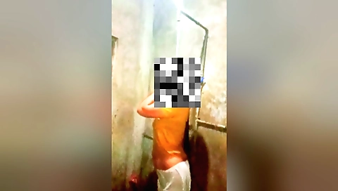 Indian girl is playing with her body in the shower
