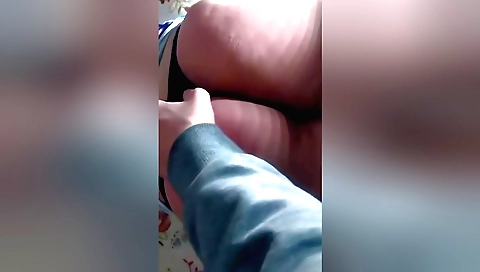 Indian hottie is on her back while her boyfriend is on top