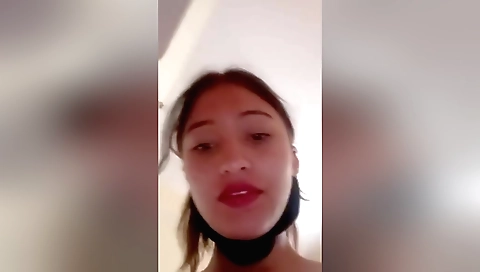 Amateur webcam video showing naked body in the bathroom