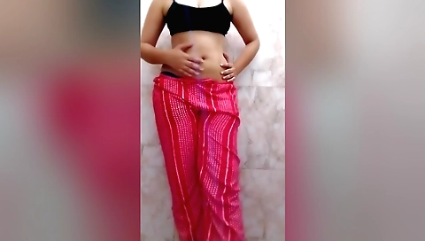 Hot sexy step sister in a sexy bikini naked in the shower