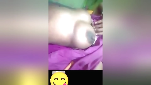 Indian girl in loose clothes having fun with her lover