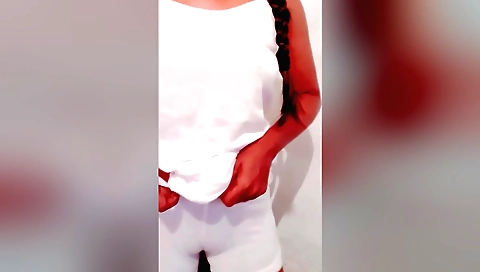 Sexy brunette naked on her bed and naked anal hole