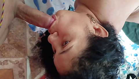 Indian brunette amateur takes a dildo and gets fucked