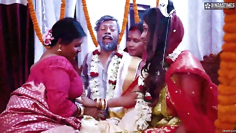 teen 18+ (burha) manane apne teen (nai nai) biwiyon ke sath