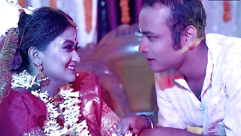 Big boobed indian hottie with a sexy round ass fucked by his husband